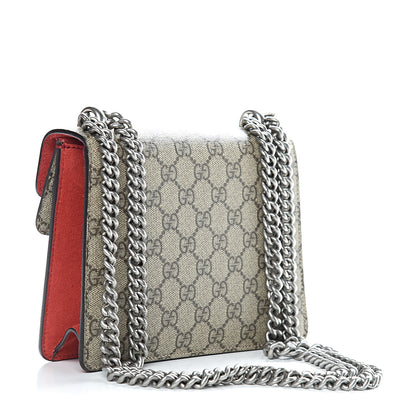 Gucci GG Supreme Monogram Mini Dionysus Shoulder Bag Hibiscus Red 3 of 10