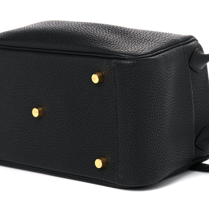 Hermes Taurillon Clemence Lindy 26 Black 9 of 9