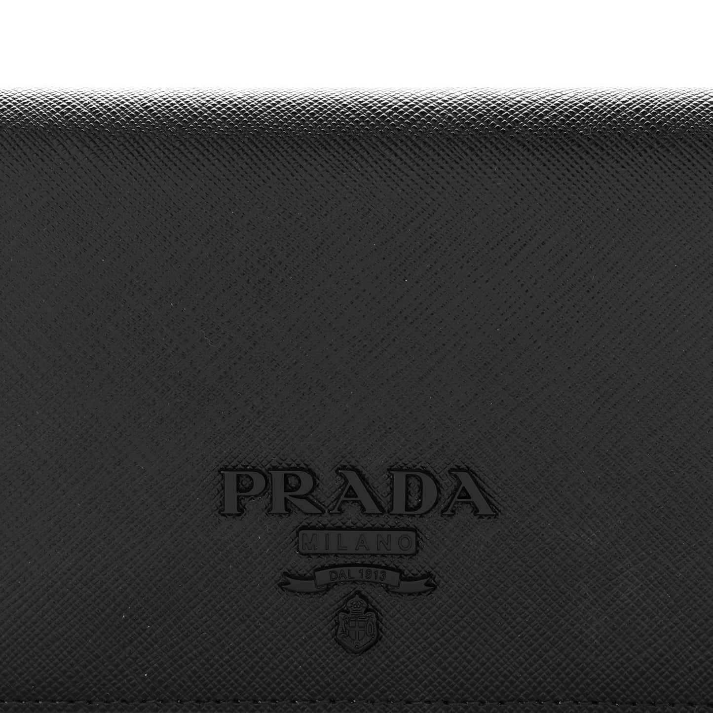 Saffiano Shine Monochrome Mini Flap Crossbody Wristlet Bag Black