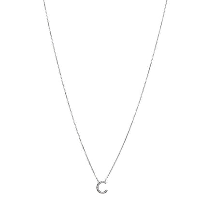 Tiffany Platinum Diamond Letters C Pendant Necklace 3 of 6