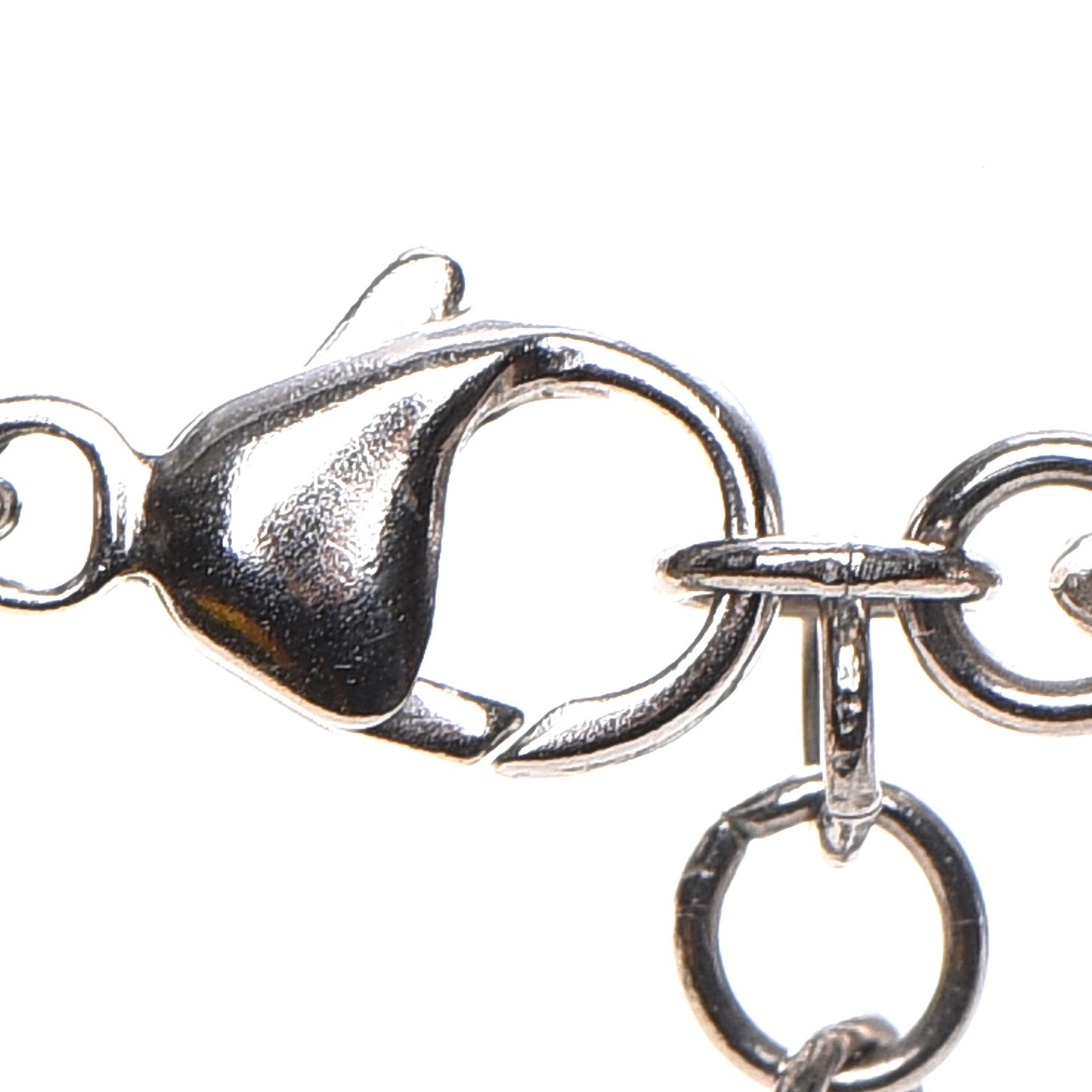 Pearl Chain CC Short Necklace Silver