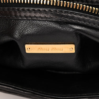 Miu Miu Nappa Matelasse Biker Shoulder Bag Red White Black 7 of 16
