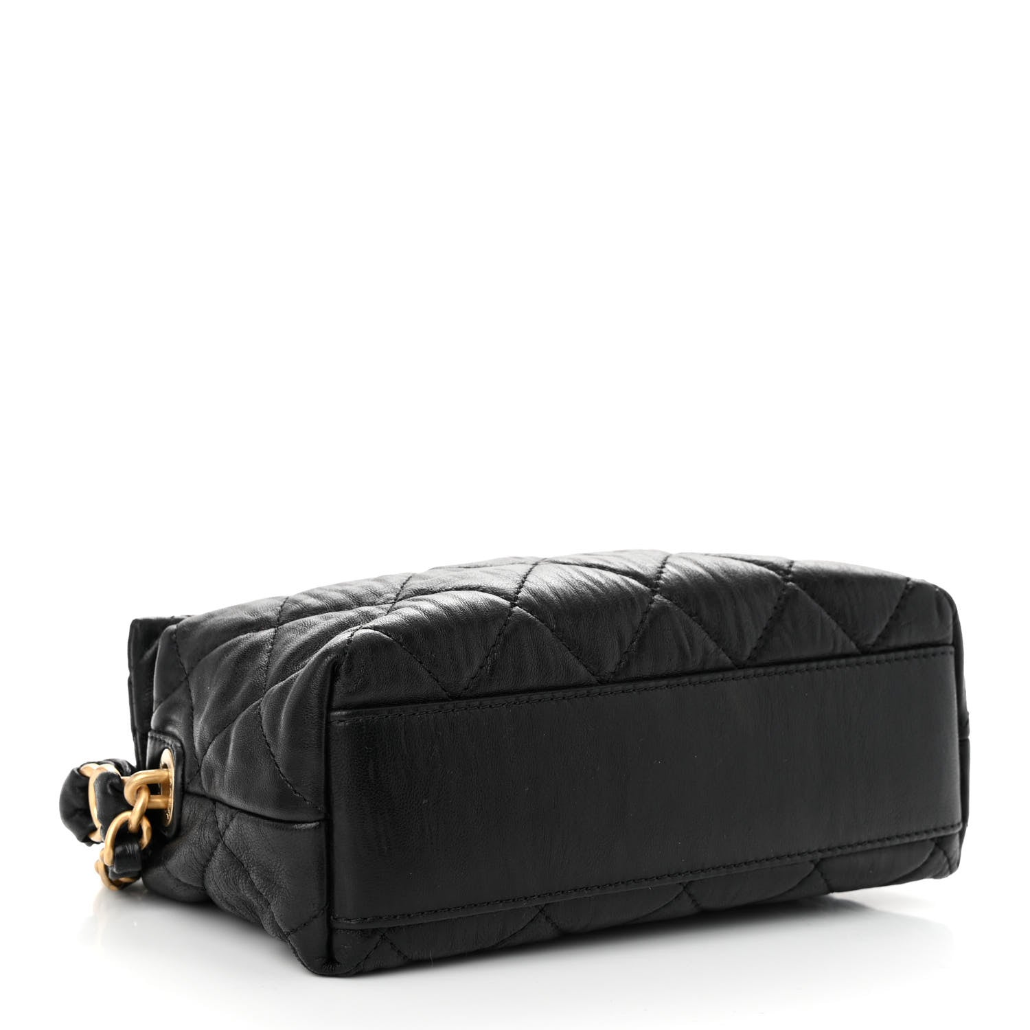 Chanel Crumpled Lambskin Quilted Small CC Links Shoulder Bag Black 4 of 11
