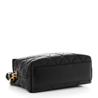 Chanel Crumpled Lambskin Quilted Small CC Links Shoulder Bag Black 4 of 11