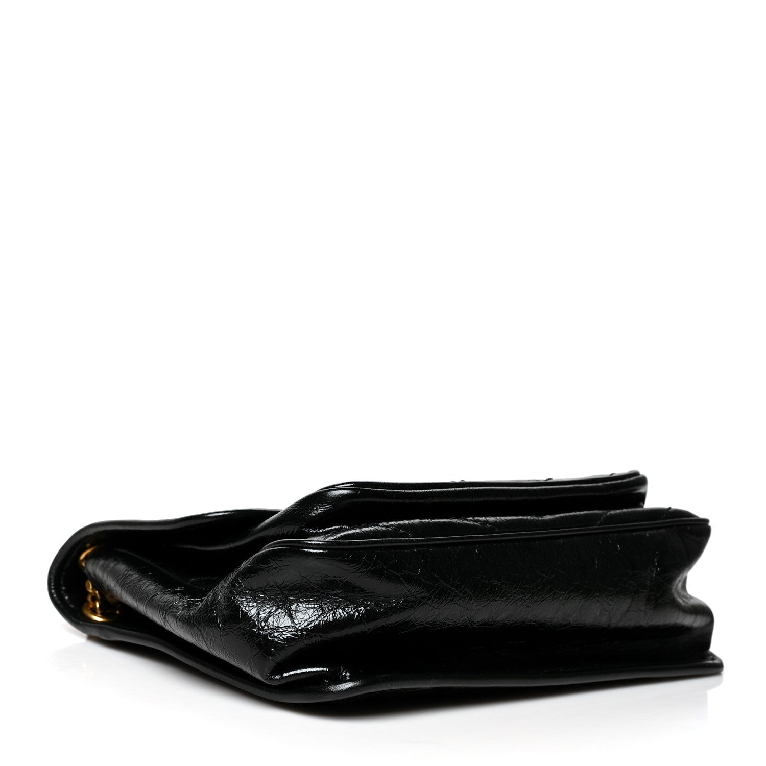 Saint Laurent Crinkled Calfskin Matelasse Monogram Medium Niki Chain Satchel Black 4 of 11