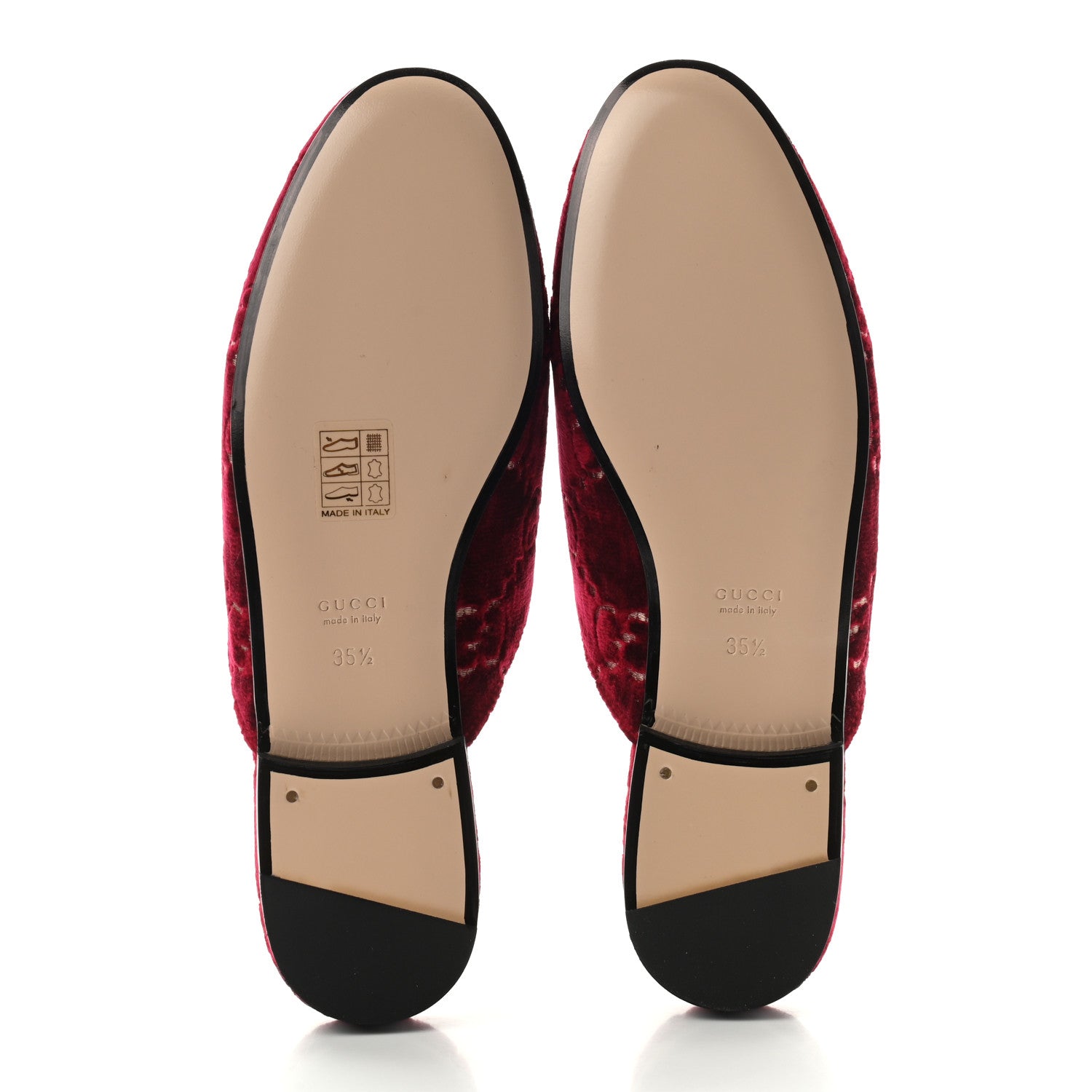 Gucci Velvet GG Monogram Womens Princetown Slippers 35.5 Red Cipria 5 of 8