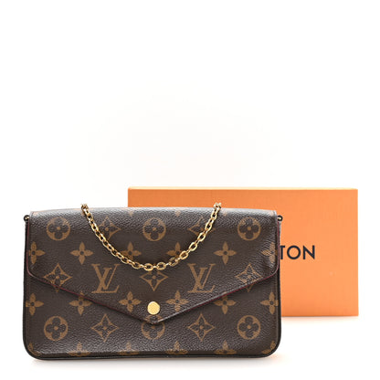 Louis Vuitton Monogram Pochette Felicie Chain Wallet Fuchsia 11 of 12