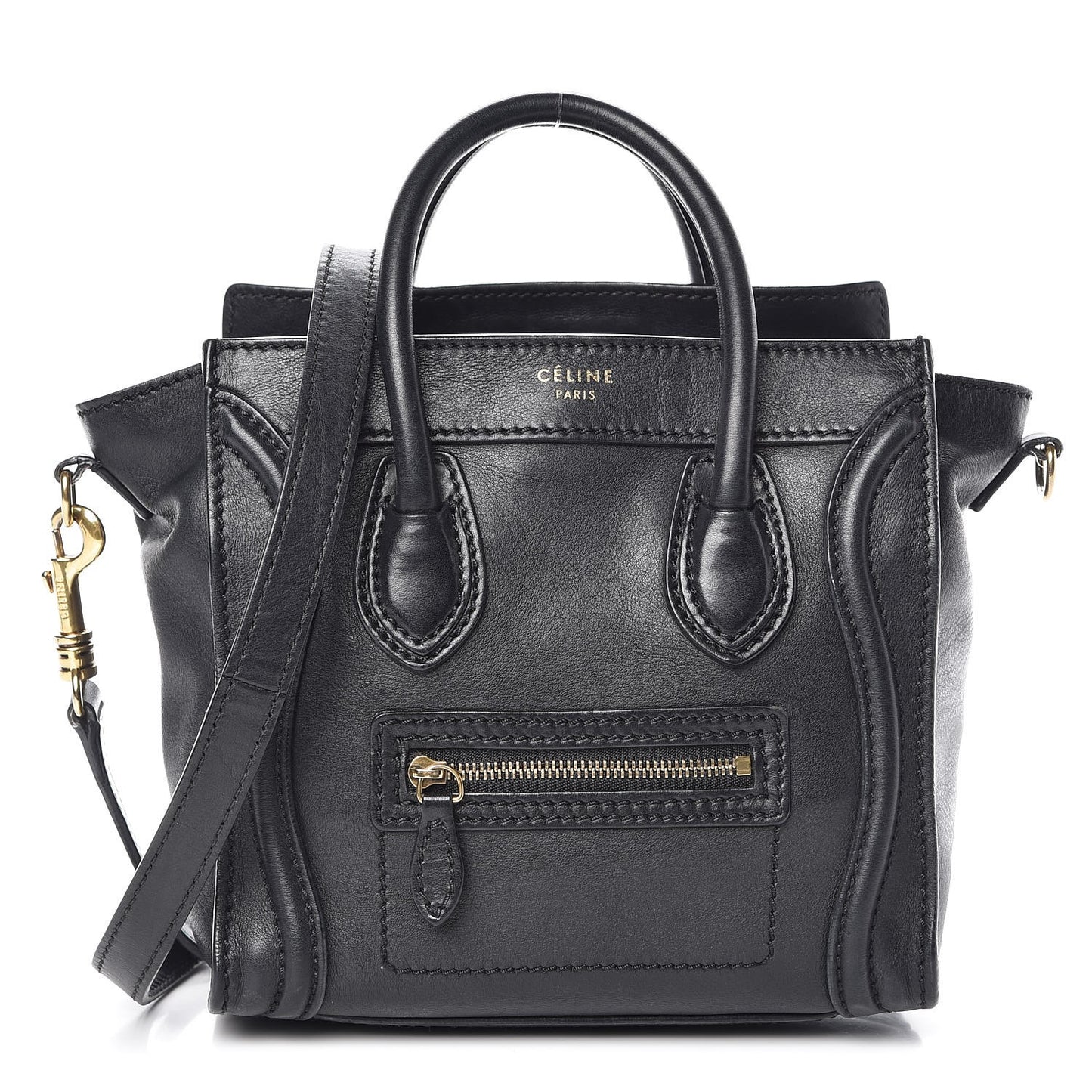 Smooth Calfskin Nano Luggage Black