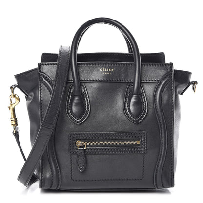 Celine Smooth Calfskin Nano Luggage Black 1 of 14
