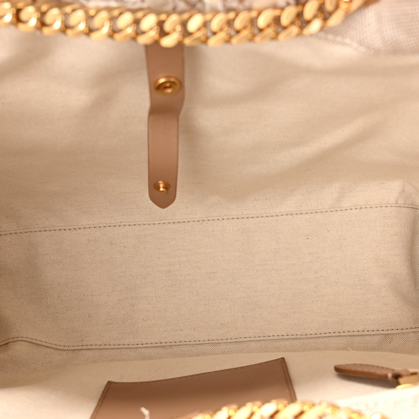 Cotton Needle Punch Medium Shopper Tote  Natural