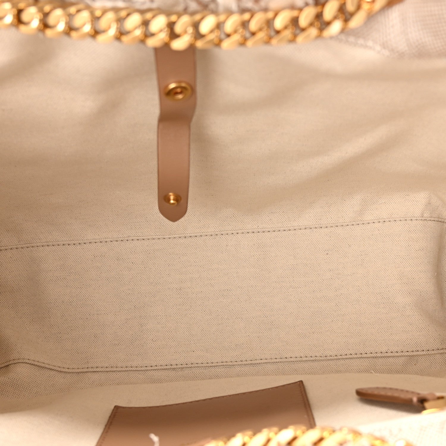 Burberry Cotton Needle Punch Medium Shopper Tote  Natural 5 of 9