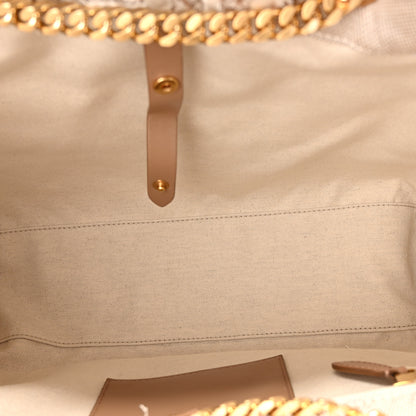 Burberry Cotton Needle Punch Medium Shopper Tote  Natural 5 of 9