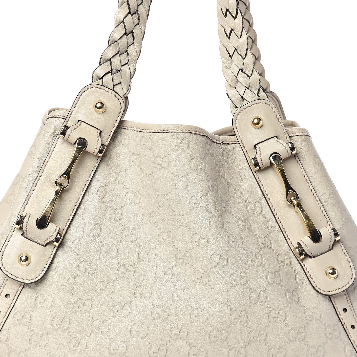 Guccissima Medium Pelham Shoulder Bag Off White