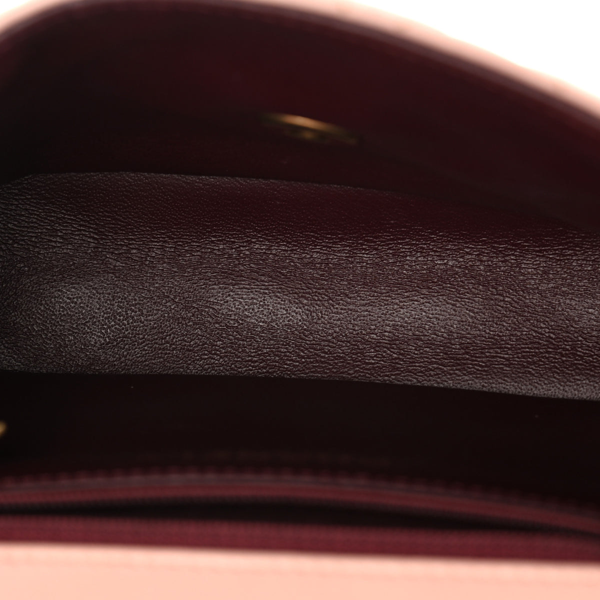 Lambskin Quilted Mini Two Tone Day Flap Pink Burgundy