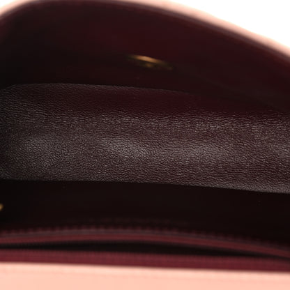 Chanel Lambskin Quilted Mini Two Tone Day Flap Pink Burgundy 5 of 10