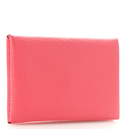 Hermes Chevre Mysore Calvi Card Case Rose Lipstick 3 of 8