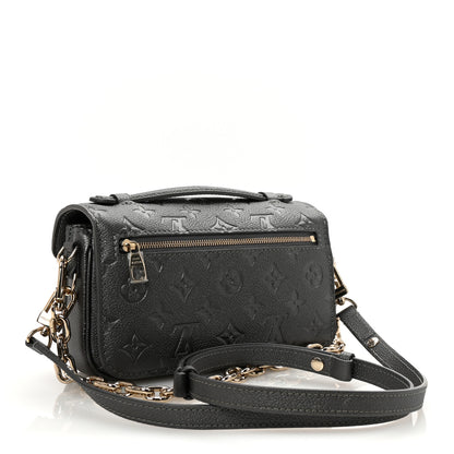 Louis Vuitton Shimmery Empreinte LV Ski Pochette Metis East West Gun Metal 3 of 9