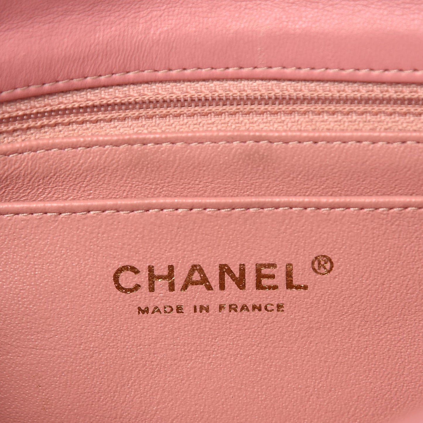 Lambskin Quilted Mini Rectangular Flap Pink
