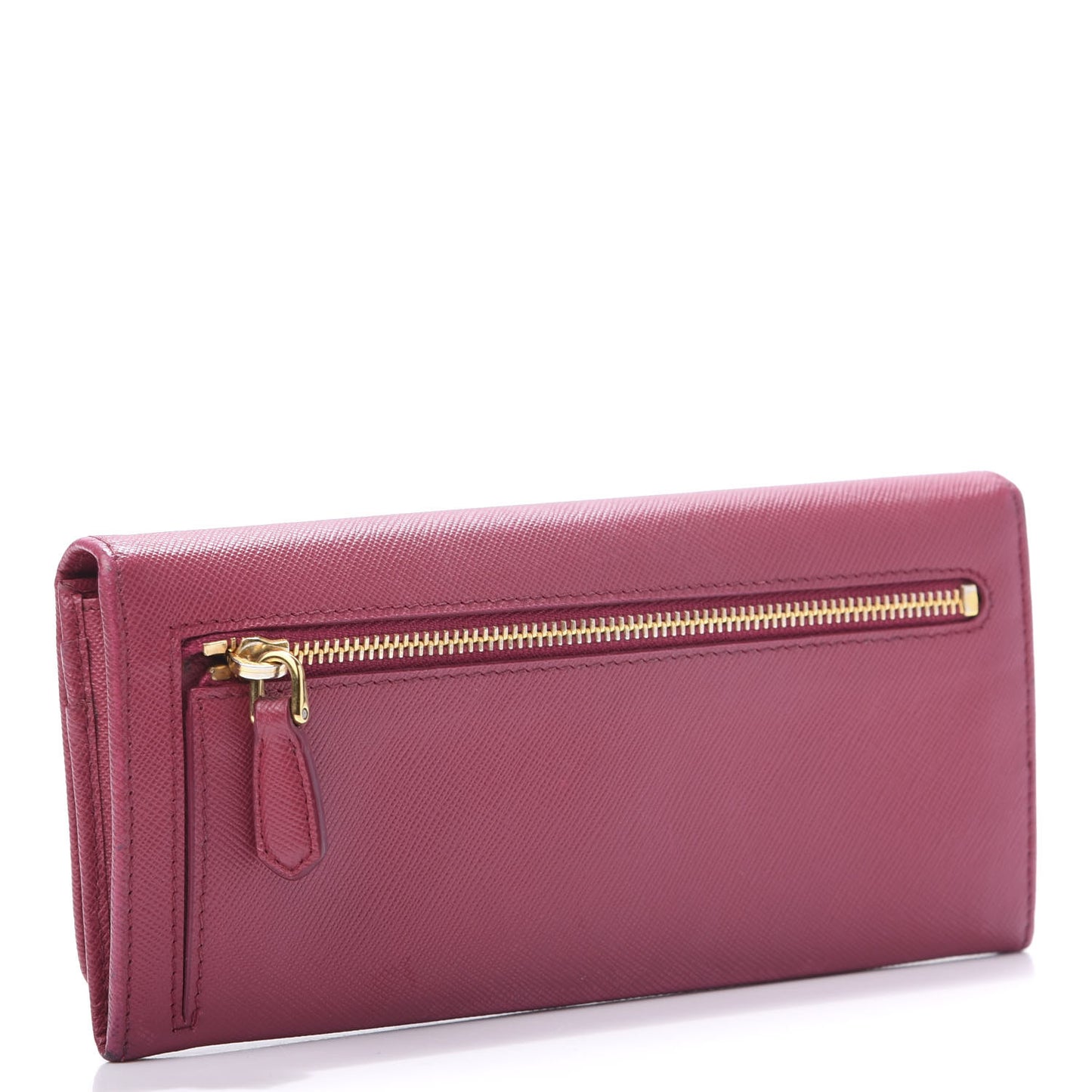 Saffiano Metal Continental Flap Wallet Peonia