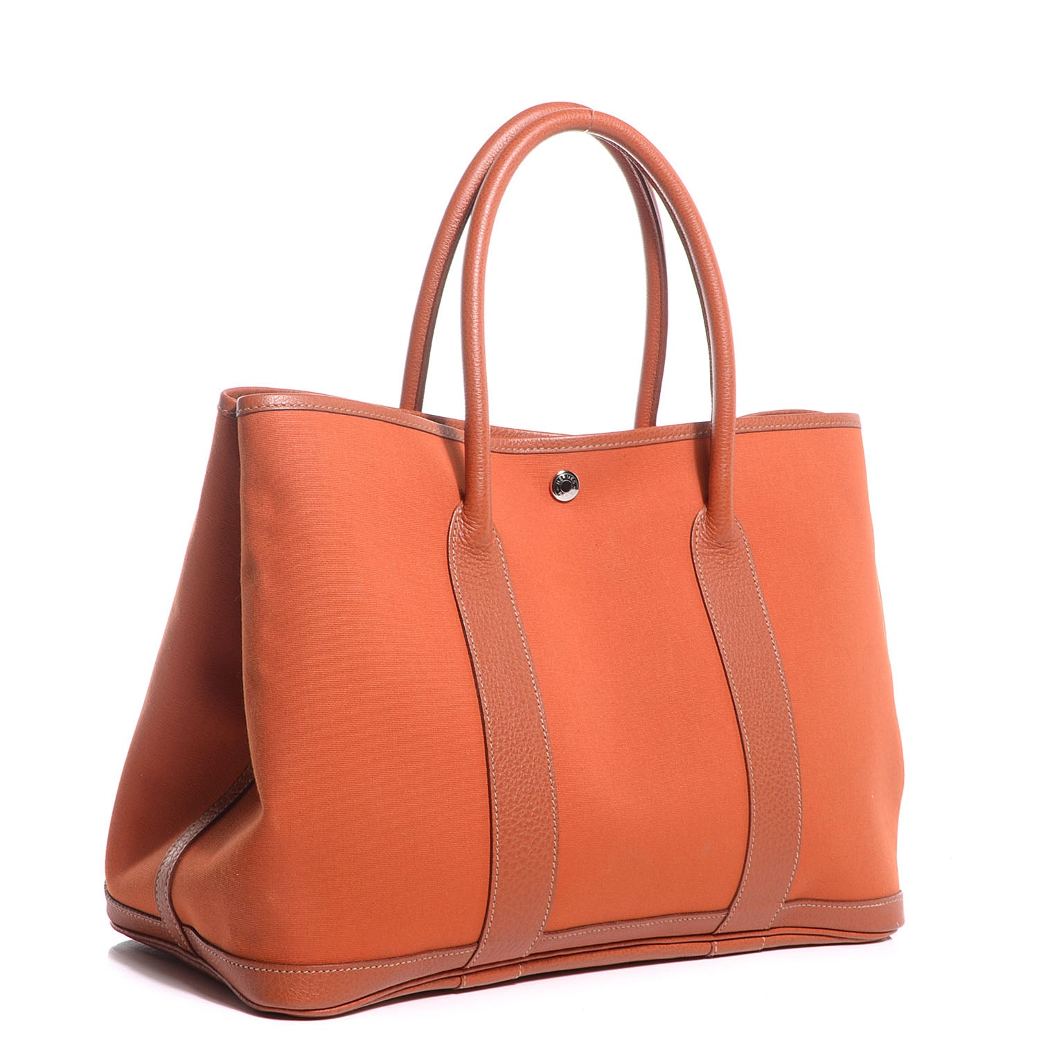 Hermes Toile Buffle Skipper Garden Party Tote 36 MM Orange 5 of 12