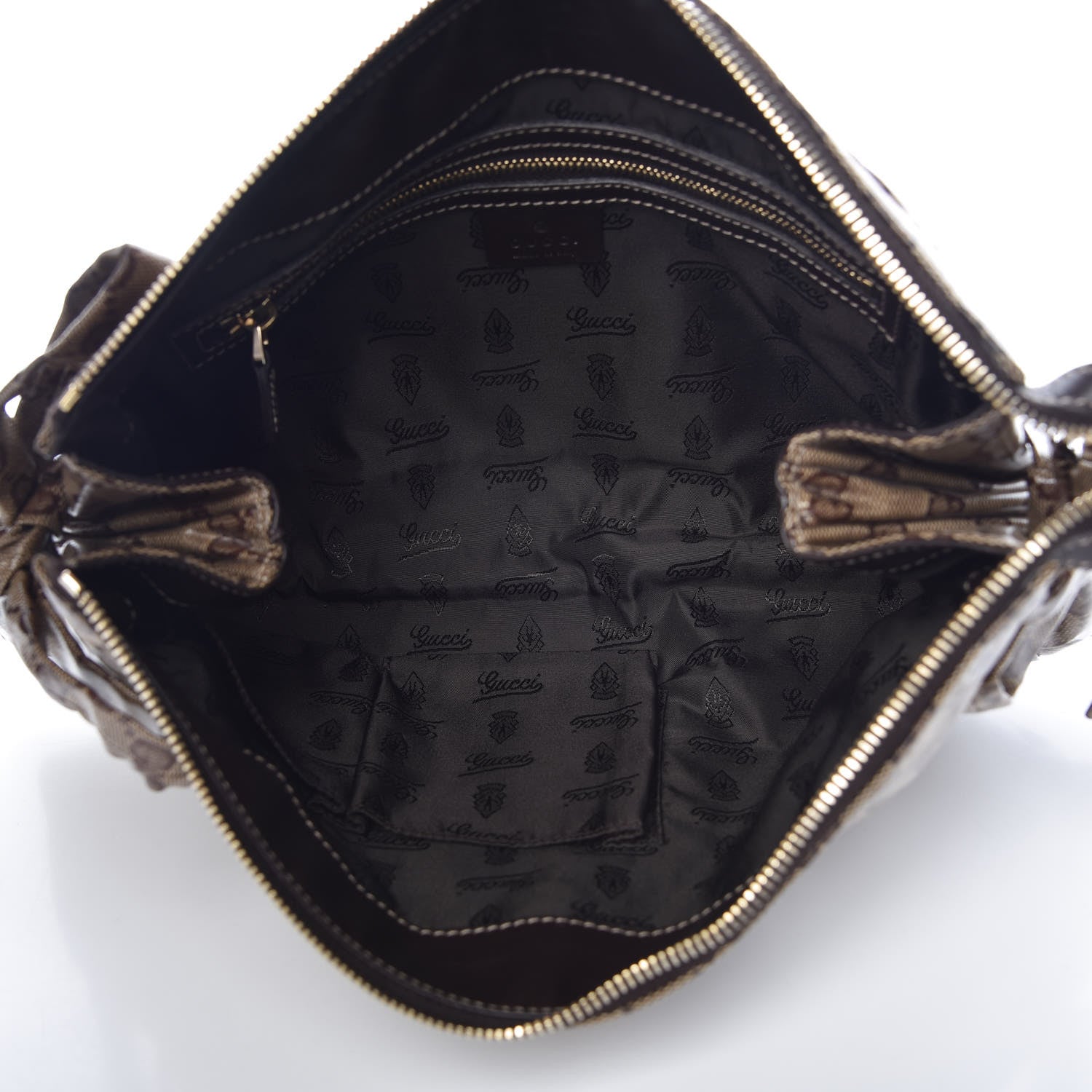 Gucci Crystal Monogram Large Hysteria Clutch Brown 5 of 9