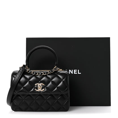 Chanel Lambskin Quilted Mini Trendy CC Dual Handle Flap Bag Black 12 of 12