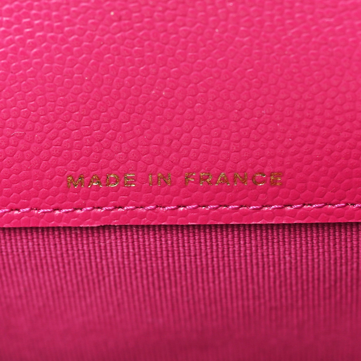 Chanel Caviar Quilted Flap Card Holder Wallet Fuchsia 7 of 8