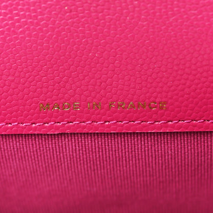 Chanel Caviar Quilted Flap Card Holder Wallet Fuchsia 7 of 8