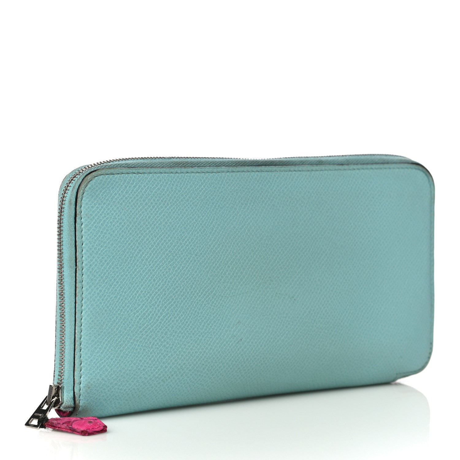 Hermes Epsom Silk'In Wallet Bleu Atoll Rose Tyrien 3 of 15