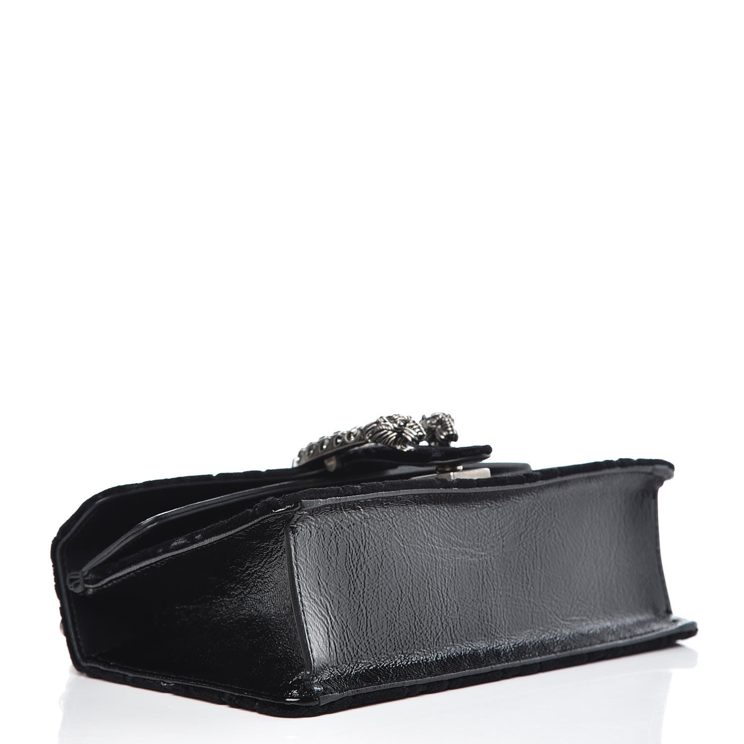 Gucci Velvet Skipper Crystal GG Monogram Small Dionysus Shoulder Bag Black Black Diamond 4 of 7