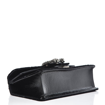 Gucci Velvet Skipper Crystal GG Monogram Small Dionysus Shoulder Bag Black Black Diamond 4 of 7