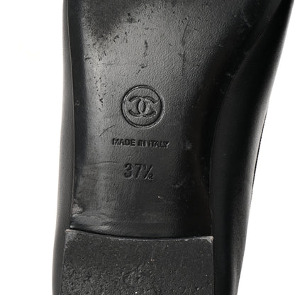 Chanel Lambskin Cap Toe Ballerina Flats 37.5 Black 7 of 11