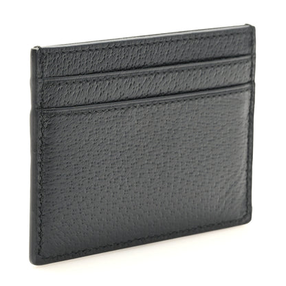 Gucci Textured Dollar Calfskin Interlocking G Card Holder Black 3 of 8