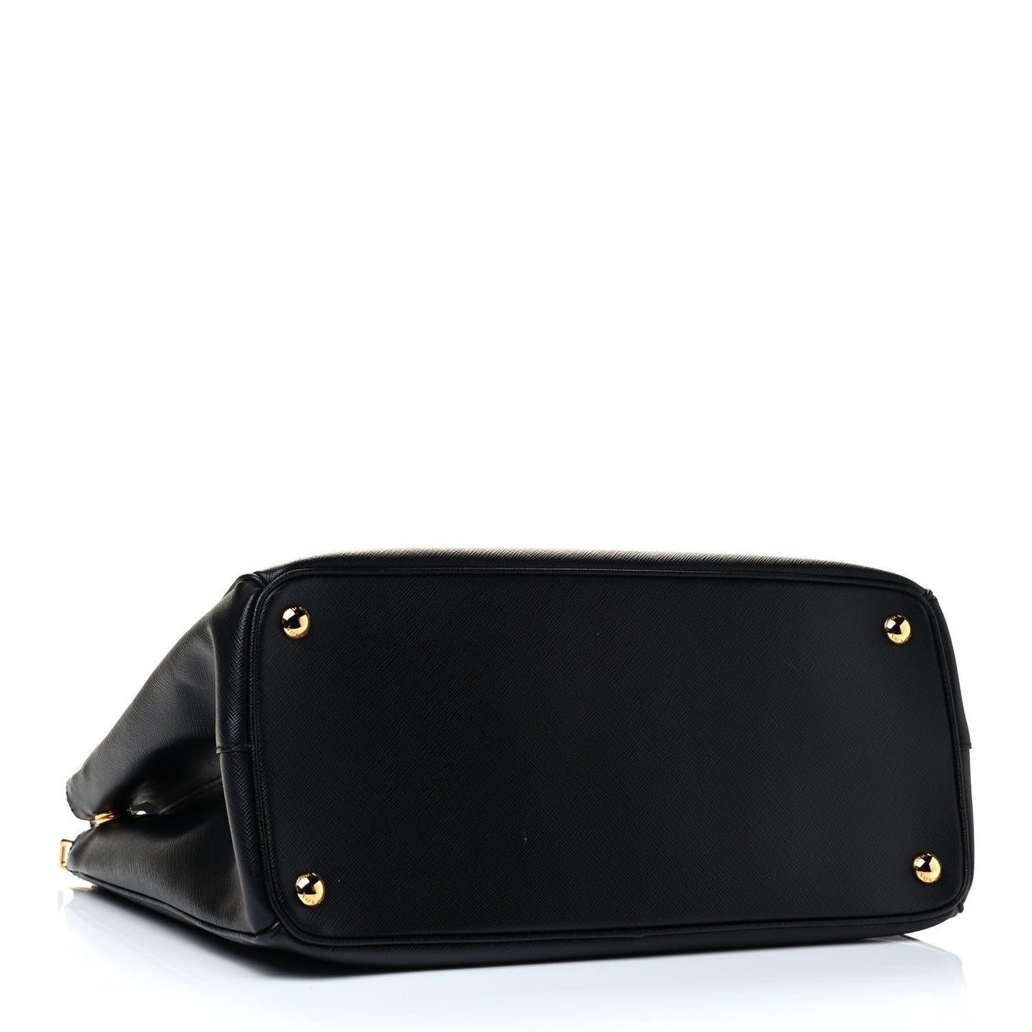 Saffiano Medium Galleria Double Zip Tote Black