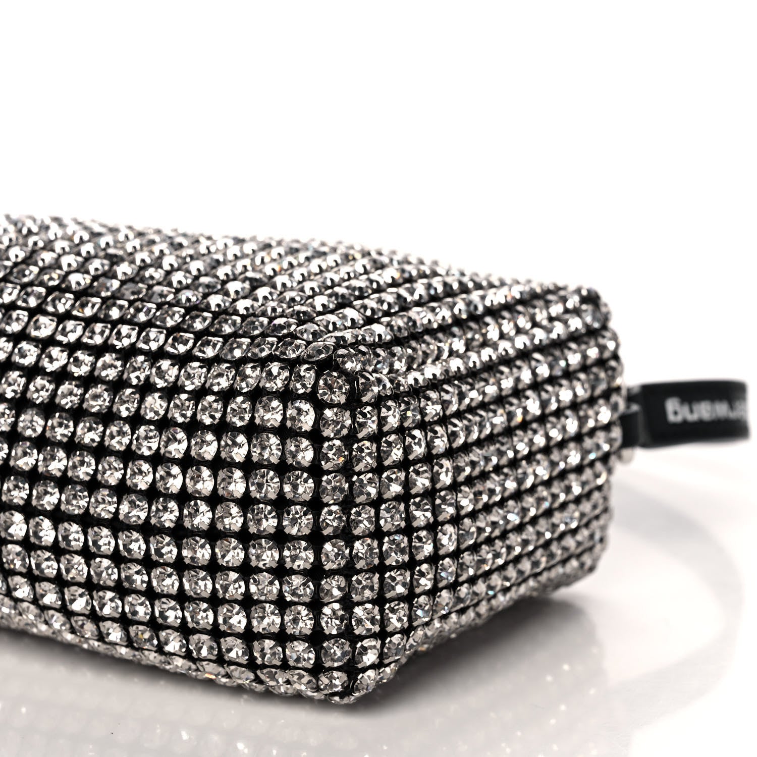 Alexander Wang Mesh Crystal Rhinestone Mini Heiress Pouch Black Silver 10 of 11