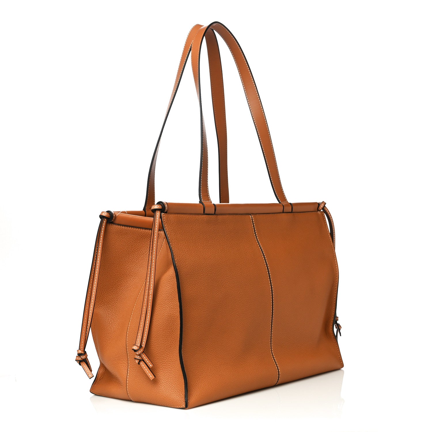 Loewe Grained Calfskin Cushion Tote Tan 2 of 23