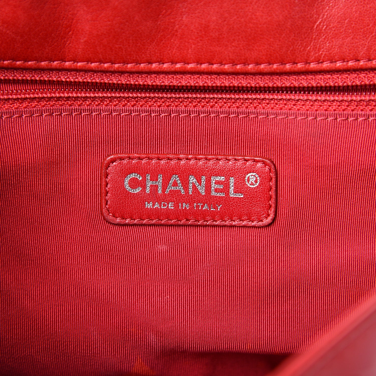 Chanel Vinyl CC Lipstick Accordion Flap Red 5 of 18