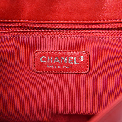 Chanel Vinyl CC Lipstick Accordion Flap Red 5 of 18