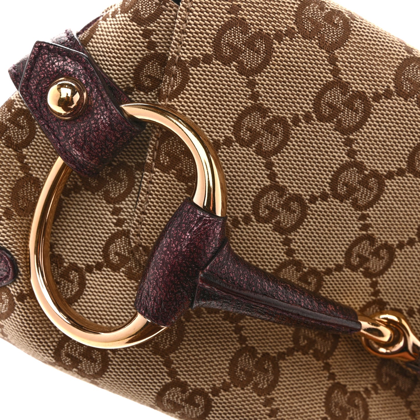 Monogram Small Horsebit Chain Clutch Purple