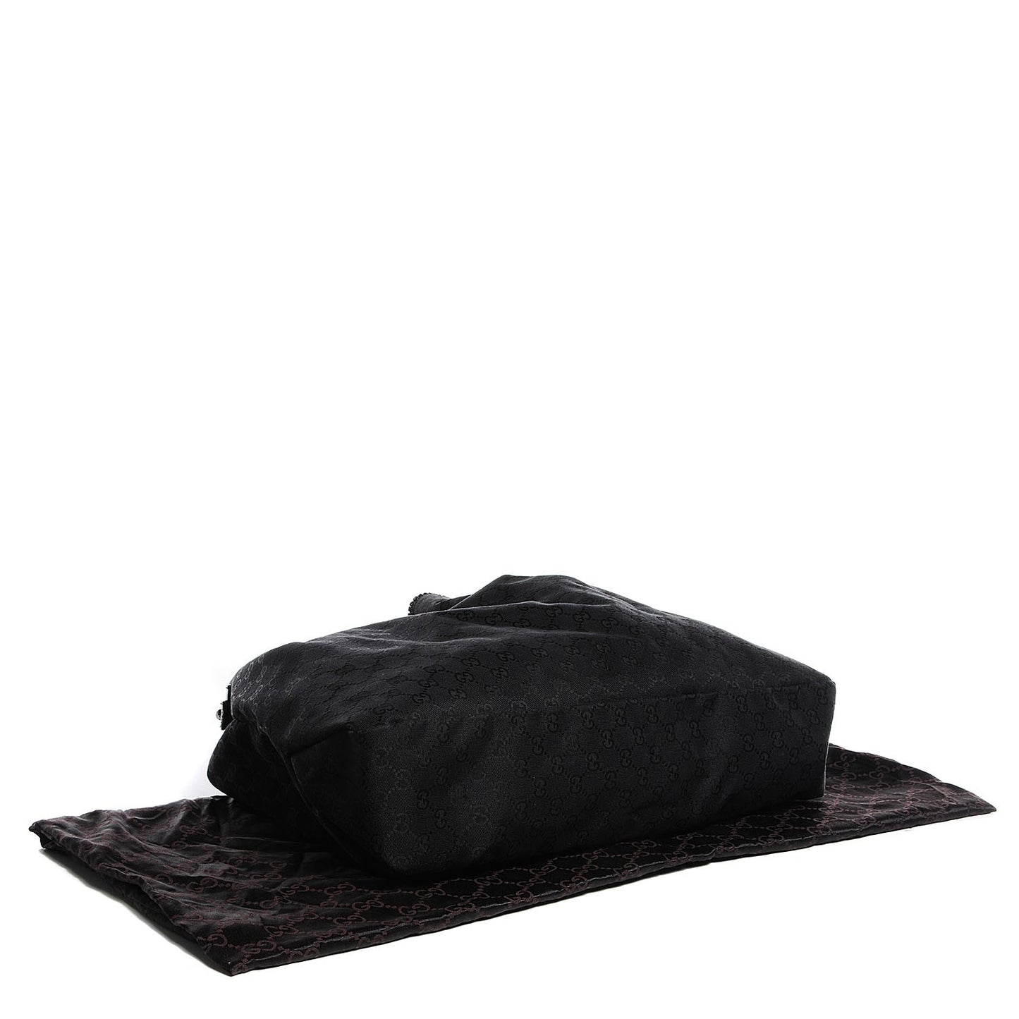 Monogram Large Horsebit Chain Hobo Black