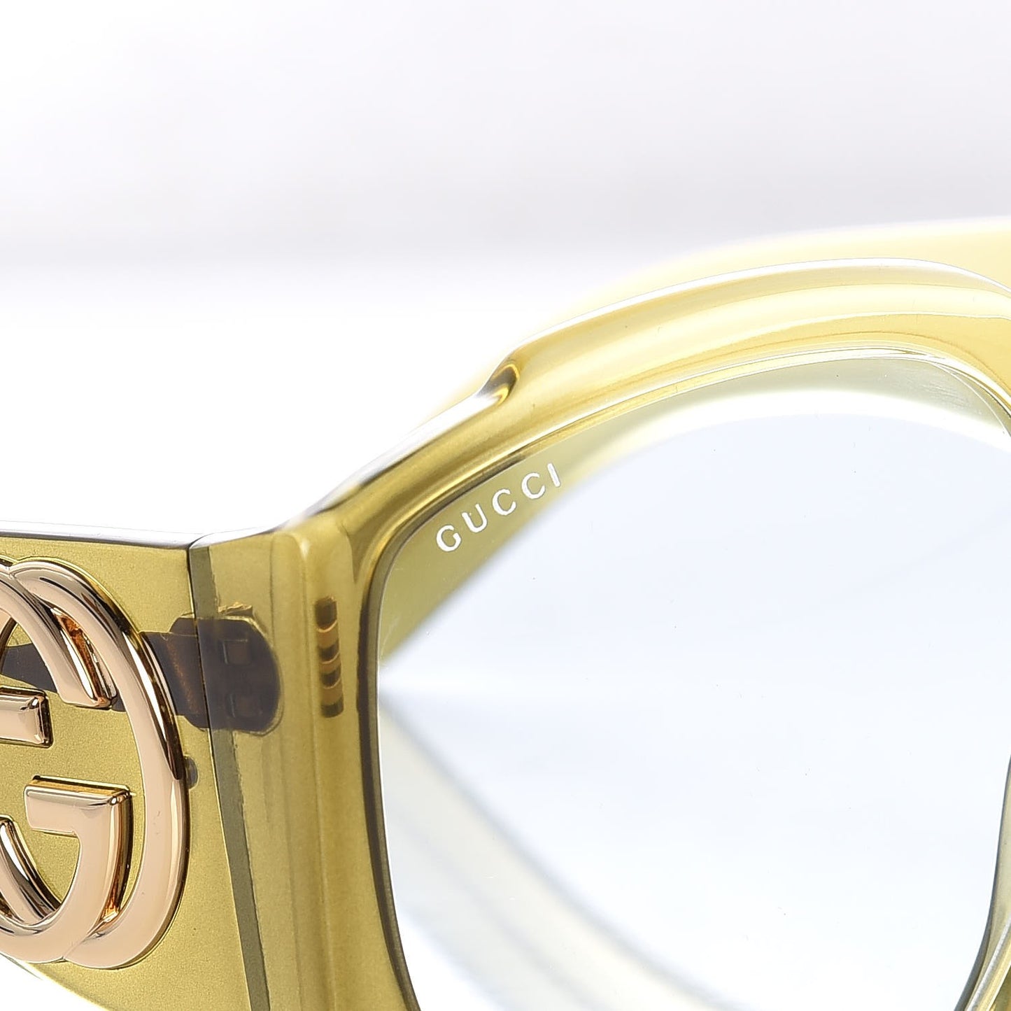 Acetate Oversized Interlocking G Sunglasses Yellow