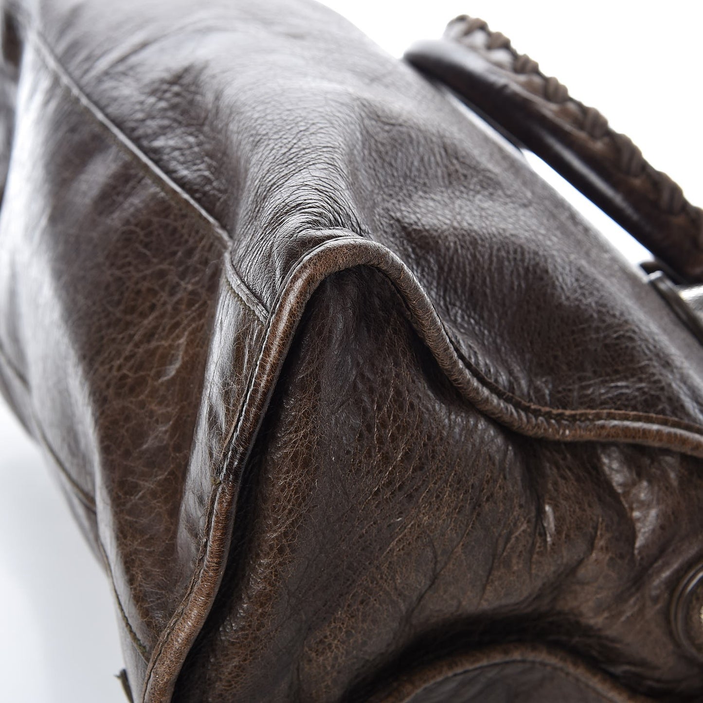 Agneau Giant 21 Silver Hardware City Dark Brown
