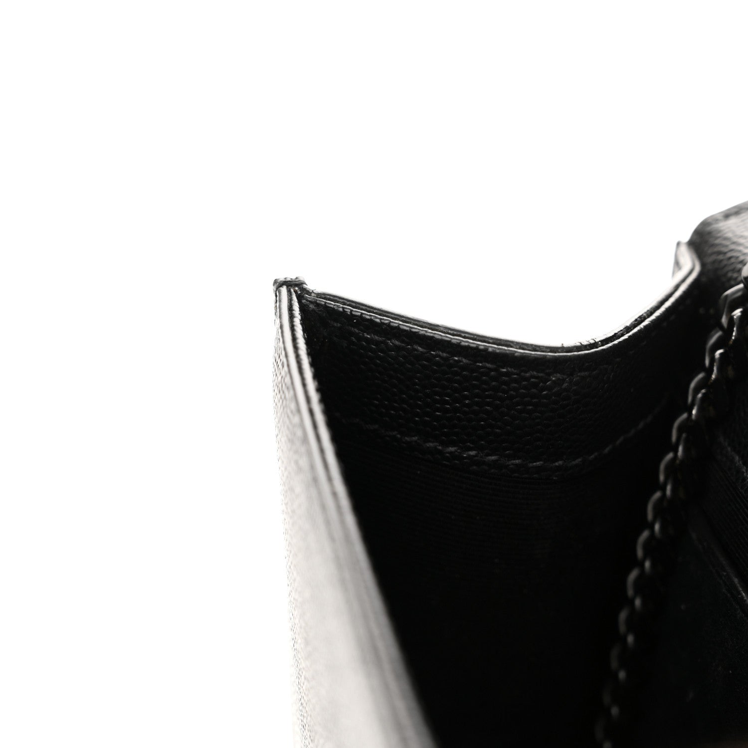 Saint Laurent Grain De Poudre Small Monogram Monochrome Kate Satchel Black 15 of 22