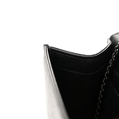Saint Laurent Grain De Poudre Small Monogram Monochrome Kate Satchel Black 15 of 22