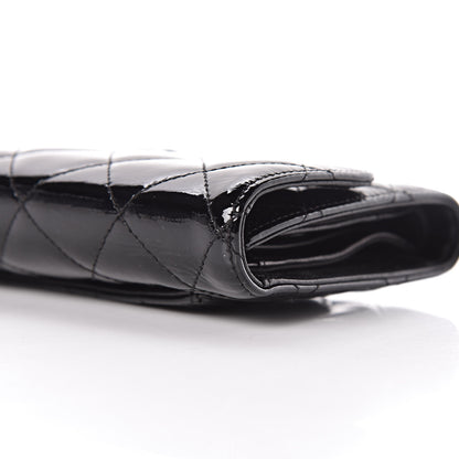 Chanel Patent Quilted Large Flap Wallet Black 12 of 13