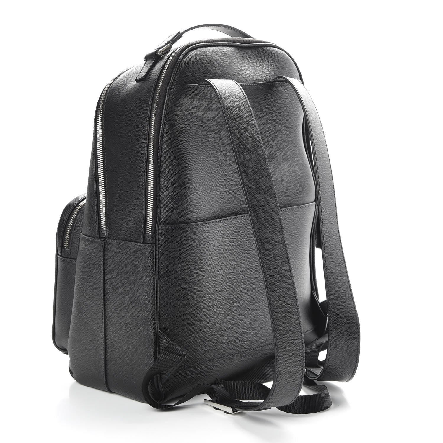 Prada Saffiano Travel Backpack Black 2 of 10