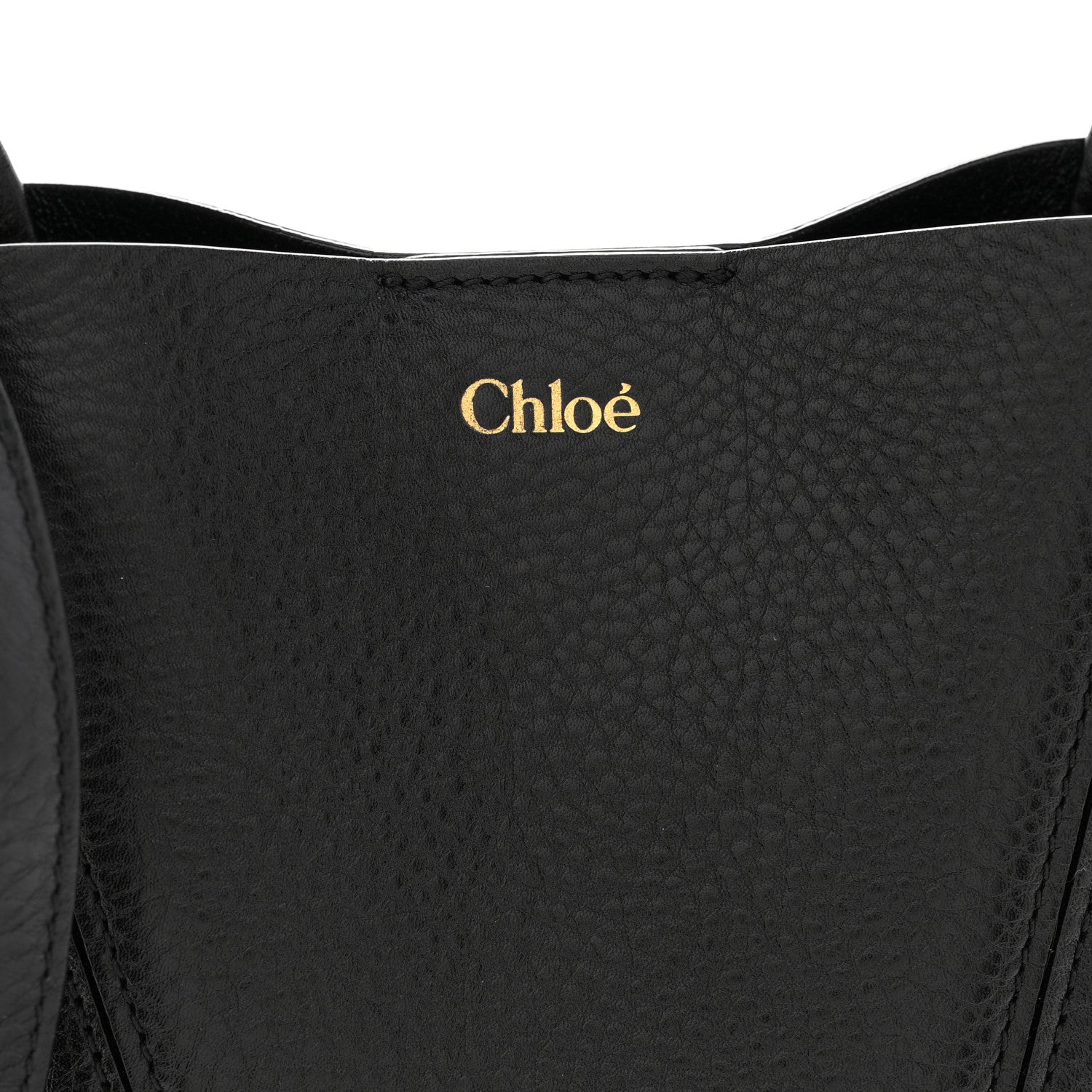 Chloe Grained Calfskin Small Spin Tote Black 8 of 10