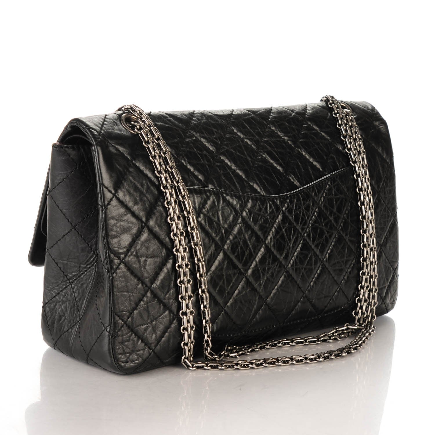 Chanel Aged Calfskin Quilted 2.55 Reissue 227 Flap Black 3 of 7