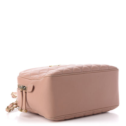 Chanel Calfskin Quilted CC Medium Vanity Case Beige 4 of 11