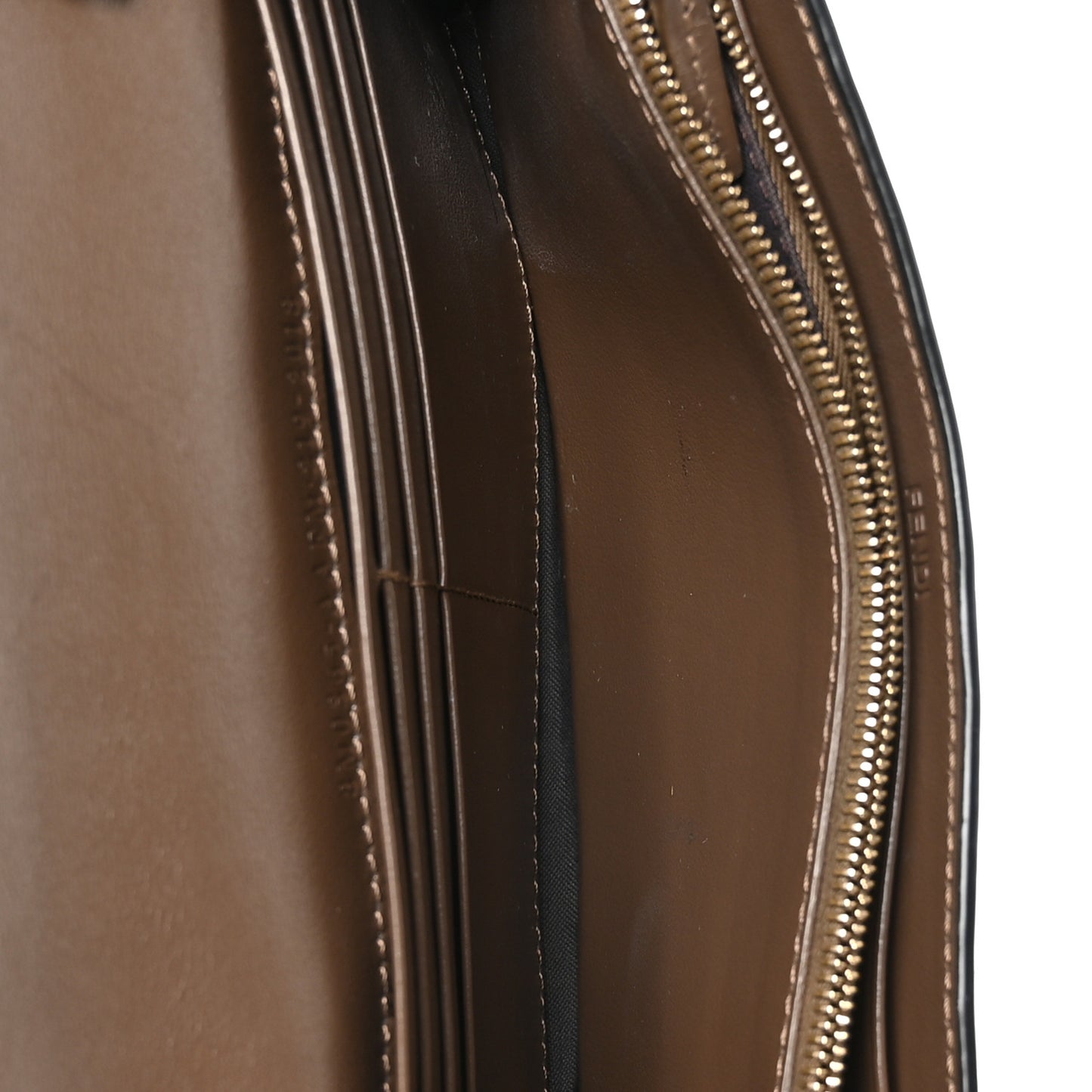 Vitello Soft F is Fendi Bi-Color FF 1974 Embossed Continental Envelope Wallet On Chain Maya Black
